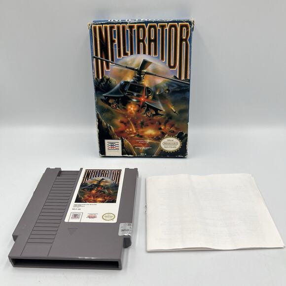Infiltrator (Nintendo Entertainment System, 1990) Box & Authentic Game - Picture 1 of 7